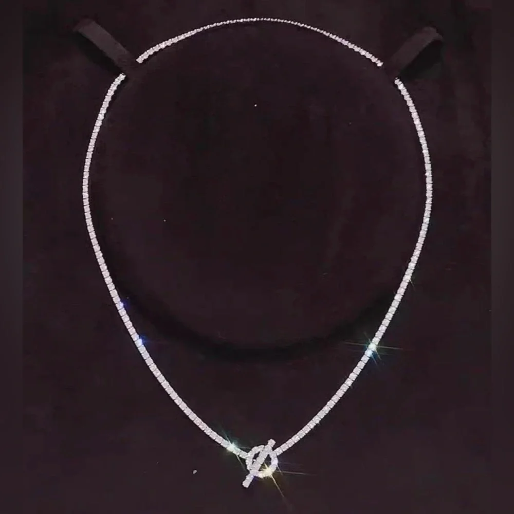 Hermes Finesse Necklace Full Pave Diamond white Gold - Picture 1 of 4